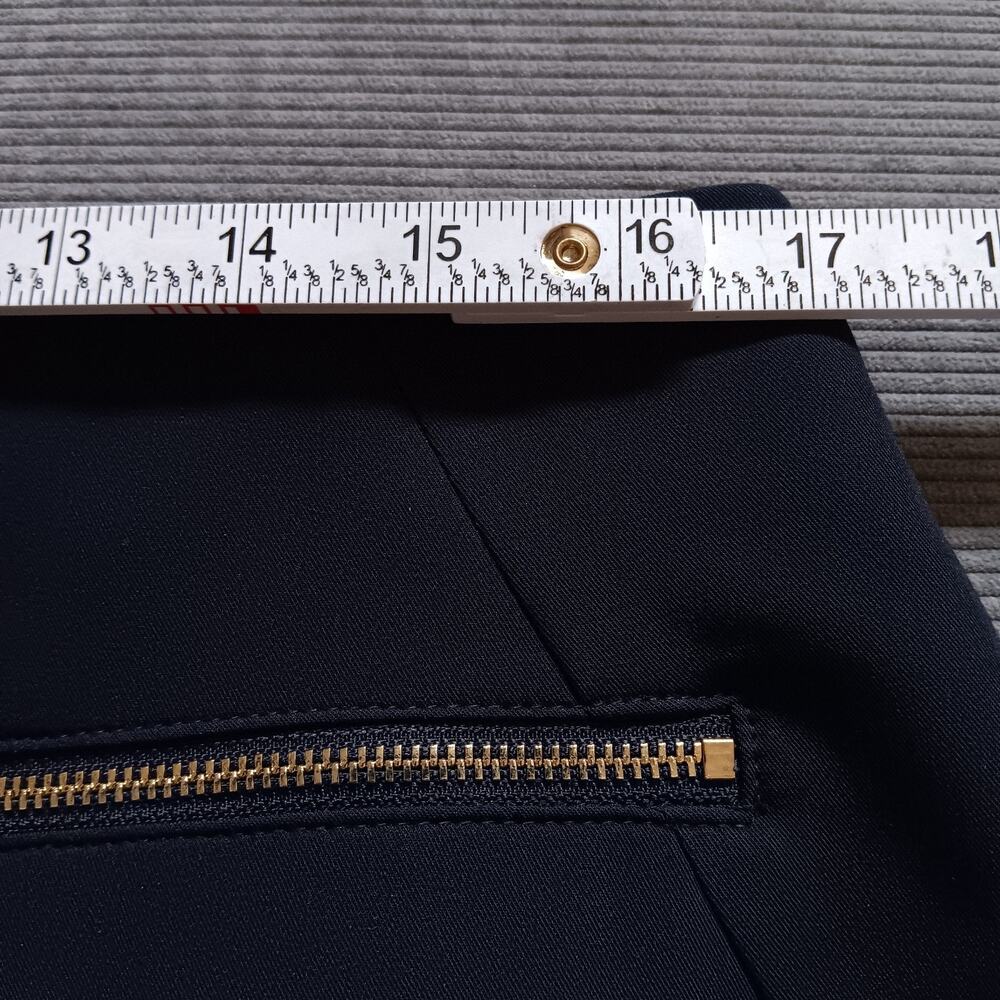 Tommy Hilfiger Pencil Skirt Zipper Pockets Above Knee Career Navy Size 12 - Picture 8 of 9